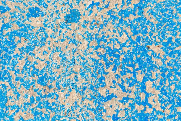 Muster Der Blau Lackierten Alten Beschädigten Putzwand Mit Abblätternder Farbe lizenzfreie Stockbilder