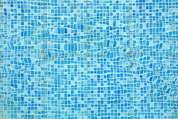 Detailed Pattern Small Blue White Tiles Harmonic Structure Swimming Pool Stock Picture