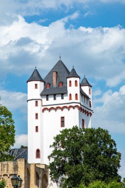 Almanya 'nın Rheingau bölgesindeki Eltville' deki ünlü şato.