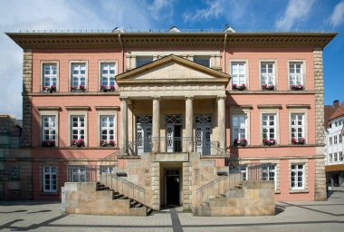 Kuzey Ren Westphalia, Almanya 'daki tipik tarihi belediye binasına bakın