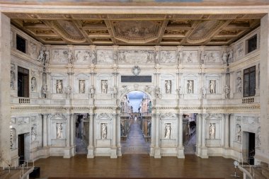 Vicenza, Italy - July 5, 2024: visiting the historic theatro olympico from roman times in Vicenza, Italy. clipart