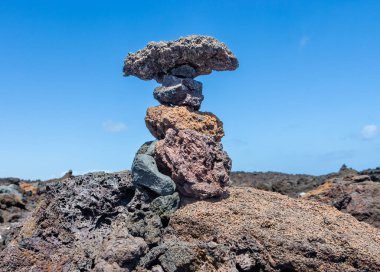 Timanfaya Ulusal Parkı, Lanzarote 'deki katı lav heykeli