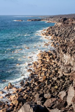 kayalık sahil Lanzarote, İspanya