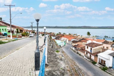 Brezilya kıyısındaki tarihi köy, Mareşal Deodoro okyanus manzaralı.