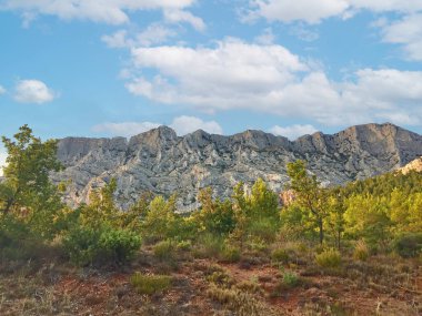 Montagne Sainte-Victoire near Aix en provence, very often painted by Paul Cezanne clipart