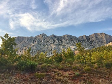 Montagne Sainte-Victoire near Aix en provence, very often painted by Paul Cezanne clipart