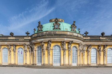 Sanssouci sarayı ve parkı, Potsdam, Almanya, bir Unesco dünya mirası sahası.