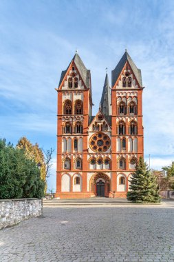 famous gothic dome in Limburg, Germany in beautiful colors clipart