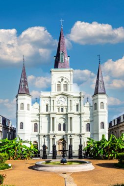 new Orleans, louisiana Fransız Mahallesi güzel saint louis Katedrali.