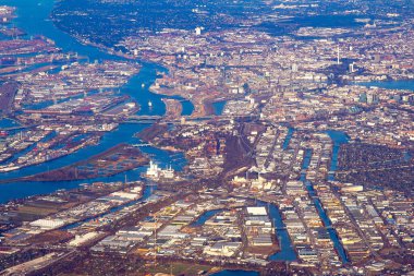 Hamburg, Almanya Anteni, sabahın erken saatlerinde