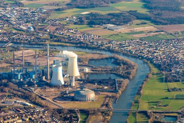 Grosskrotzenburg enerji santrali, Main River, Almanya, Hessen