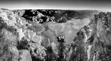 view to Grand Canyon in late afternoon light clipart