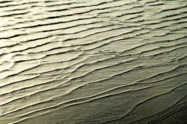 ABD 'de küçük dalgalarla okyanustaki desenlerin arka planı