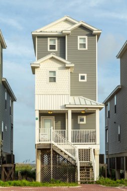 Apalachicola, ABD sahilindeki geleneksel ahşap ev
