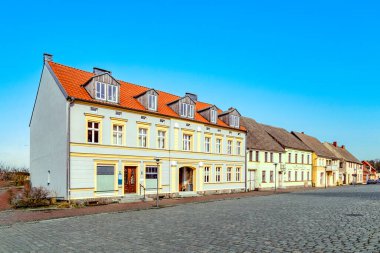Kullanım alanı, Almanya - 27 Mart 2016: Almanya 'nın Usedom adasındaki Kullanım Köyü' nde tarihi ev