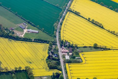 hava kırsal manzara Hamburg hamburg Havaalanı yaklaşan tarafından