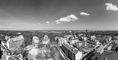 panoramik manzarası, Polonya Baltık denizde Sweiemuende için