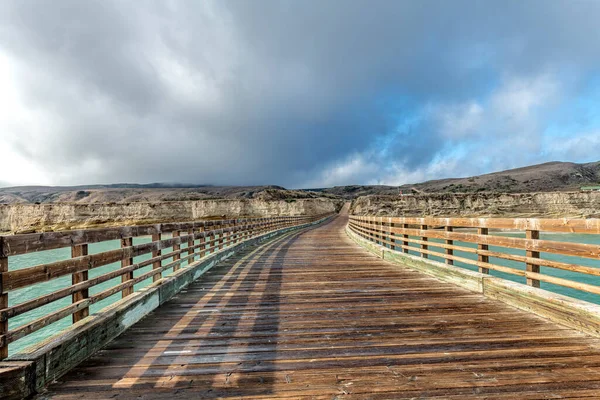 Пешеходная Дорожка Острову Санта Роза Демонстрирует Свой Выветрившийся Изношенный Вид — стоковое фото