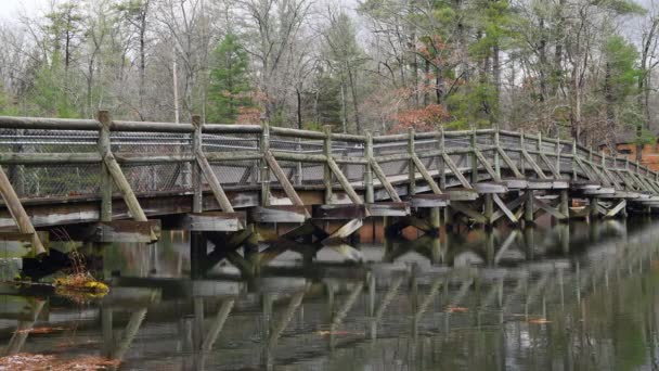 Puente Cumberland Mountain State Park Cruza Center Hill Lake Para — Vídeo de stock