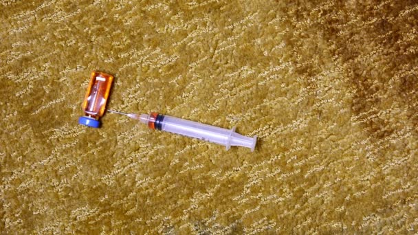 Man Overdoses Injecting Himself Too Much Lethal Narcotic — Stock Video