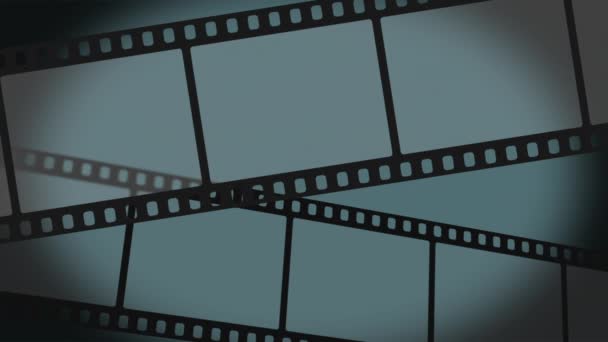 Filmstrips Ταινία Κινούνται Μέσα Από Πλαίσιο Και Μπορεί Χρησιμοποιηθεί Για — Αρχείο Βίντεο
