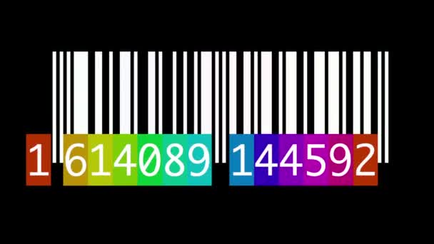 Ein Barcode Hersteller Mit Upc Codierung Für Den Einsatz Verpackungen — Stockvideo