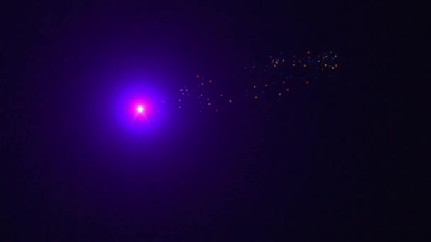 Orbe Rose Lumineux Animé Libère Hasard Petites Particules Flottantes Colorées — Video