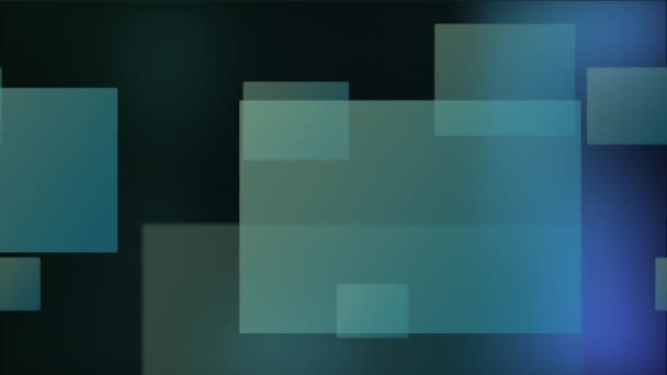 Ein Animierter Hintergrund Aus Verschiebbaren Blauen Pastellblöcken Vor Dunklem Hintergrund — Stockvideo