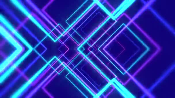 Psychedelic Clip Showing Formation Colorful Pink Blue Purple Shapes Lines — Stock Video