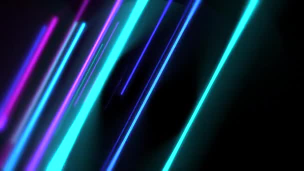 Clip Psichedelico Che Mostra Formazione Forme Linee Colorate Rosa Blu — Video Stock