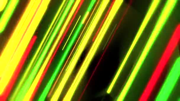 Pszichedelikus Klip Mutatja Kialakulását Színes Sárga Zöld Formák Vonalak Kiegészítő — Stock videók