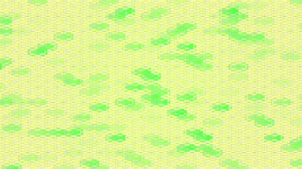 Computer Generated Random Green Blinking Bricks Flashing White Background Use — Stock Video