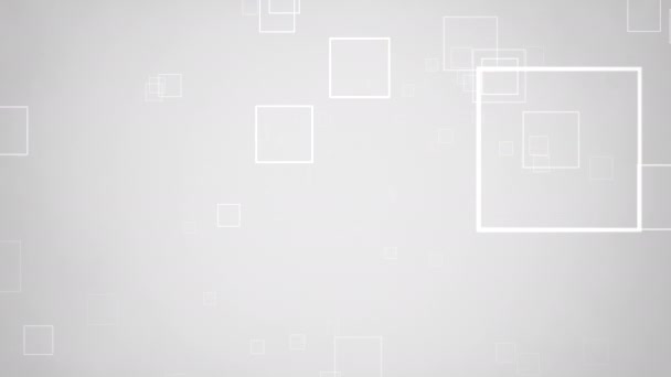 企業のプレゼンテーションのためのデスクトップのスクリーンセーバー テキストオーバーレイ または微妙なデザイン要素の背景として使用するためのコンピュータによって生成されたアニメーショングレーの形成の正方形の背景 — ストック動画