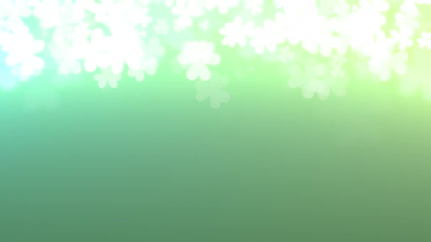 緑のボケを持つ聖パトリックのアニメーションとテキストや他のコピーの配置のための背景やデザイン要素として使用するための微妙なヴィネット — ストック動画