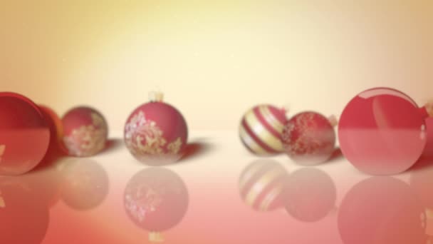 一个分散焦点的圣诞装饰品背景 用于放置任何季节性讯息的副本 — 图库视频影像