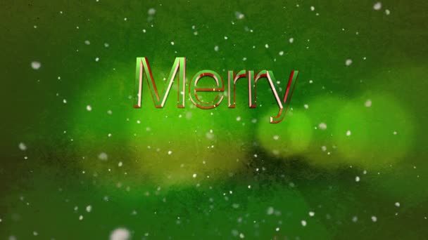 休日の背景やテーマとして使用するための陽気なクリスマスメッセージを描いた季節のクリップ — ストック動画