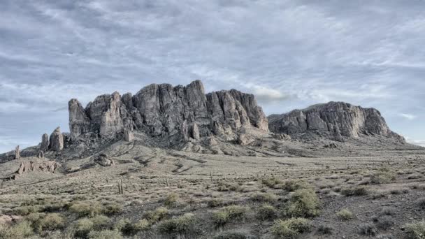 Time Lapse Caldo Paesaggio Deserto Secco Arizona Che Mostra Clima — Video Stock