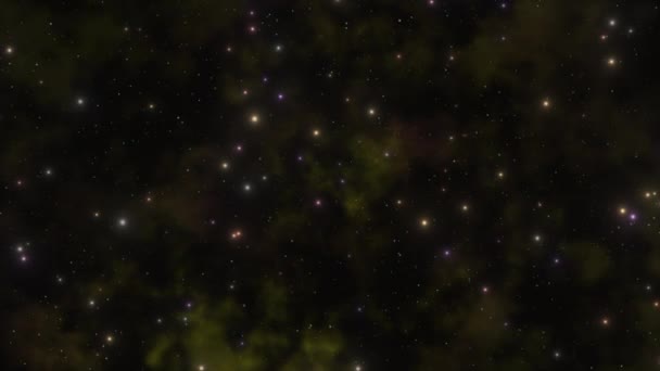 Deep Space Orange Nebula Stars Moving Universe Offers Ample Space — Video