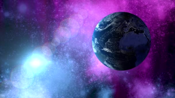 Derin Uzay Sınırı Dünya Nın Gaz Oluşumları Güneş Sistemini Canlandıran — Stok video