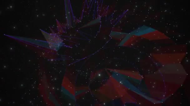 外太空中的涡旋形状在运动过程中不断膨胀和收缩 从而形成复杂的模式 — 图库视频影像
