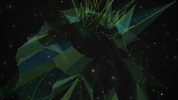 外太空中的涡旋形状在运动过程中膨胀和收缩时形成了复杂的模式 — 图库视频影像