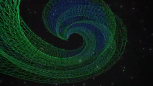 Abstract Vortex Shape Outer Space Forms Complex Patterns While Expanding — Video Stock