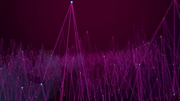 Series Animated Connected Lines Amplify Mass Logical Confusion Dark Purple — Vídeos de Stock