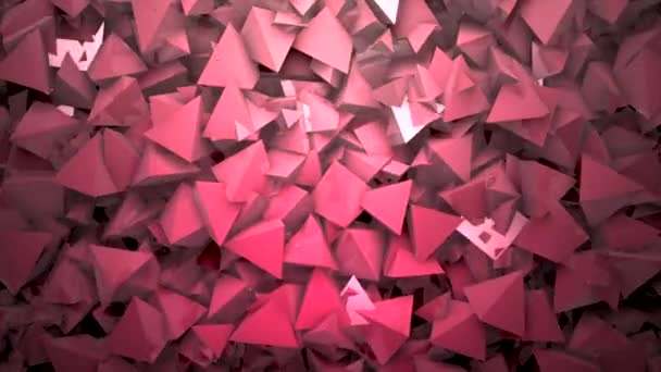 Les Formes Tridimensionnelles Blocs Réfléchissants Triangulaires Sont Teintées Une Subtile — Video