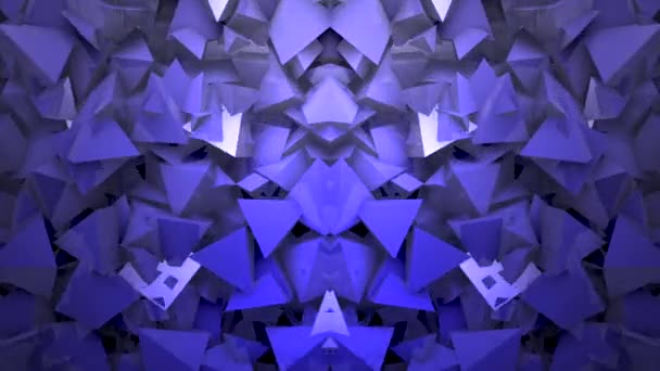 Blocs Réfléchissants Triangulaires Tridimensionnels Tonifiés Dans Une Subtile Teinte Bleue — Video
