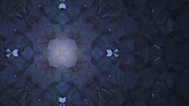 Τρισδιάστατα Τριγωνικά Ανακλαστικά Σχήματα Μπλοκ Τονισμένα Μια Λεπτή Γκρι Απόχρωση — Αρχείο Βίντεο