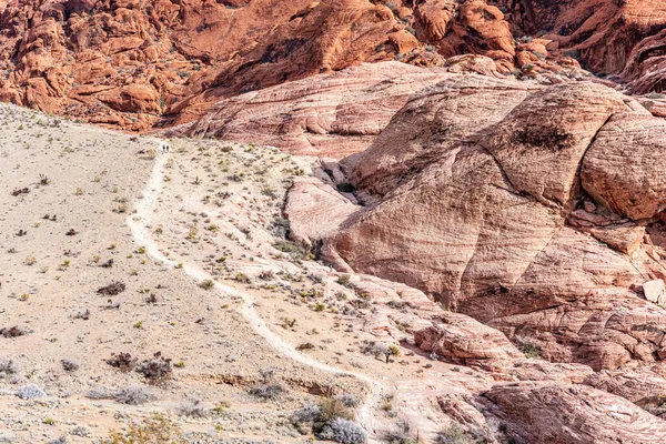 Empinada Ruta Senderismo Que Conduce Escarpado Desierto Red Rock Canyon —  Fotos de Stock