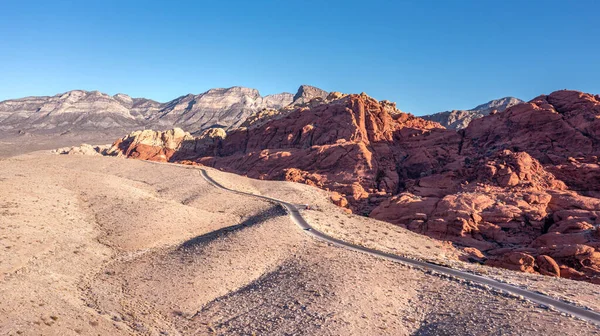 Каньйон Ред Рок Лас Вегасі Штат Невада Демонструє Самотню Віддалену — стокове фото