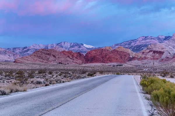 Vackert Morgonljus Studsar Mot Bergen Red Rock Canyon Las Vegas — Stockfoto