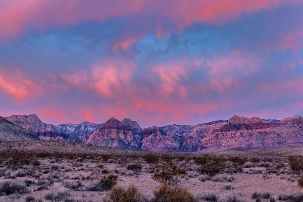 Schönes Morgenlicht Prallt Von Den Bergen Des Red Rock Canyon — Stockfoto